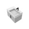 Castello Usa Amazon 30-inch Gray Right Vanity Set with White Top and Black Handles CB-MC-30G-BL-2056R-WH - alternate 1